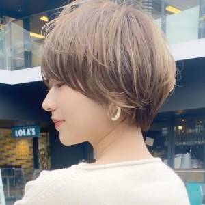  レイヤー丸みショート 