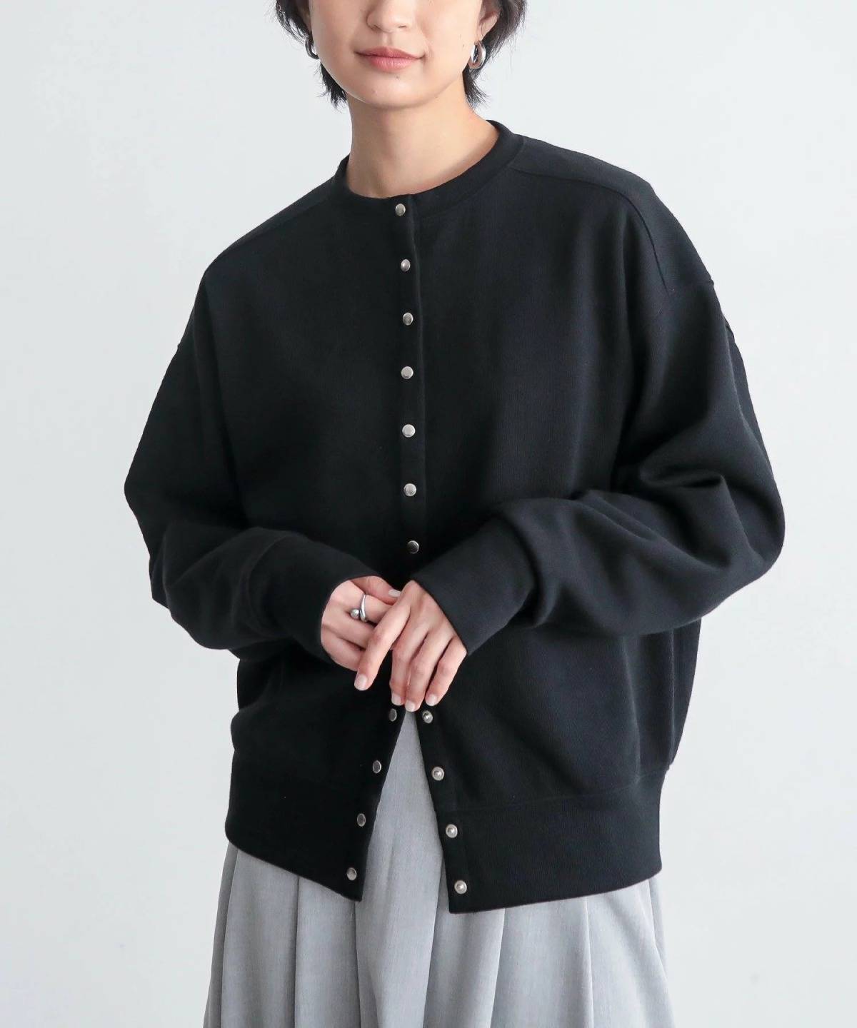 for/c スナップボタンロングカーディガン