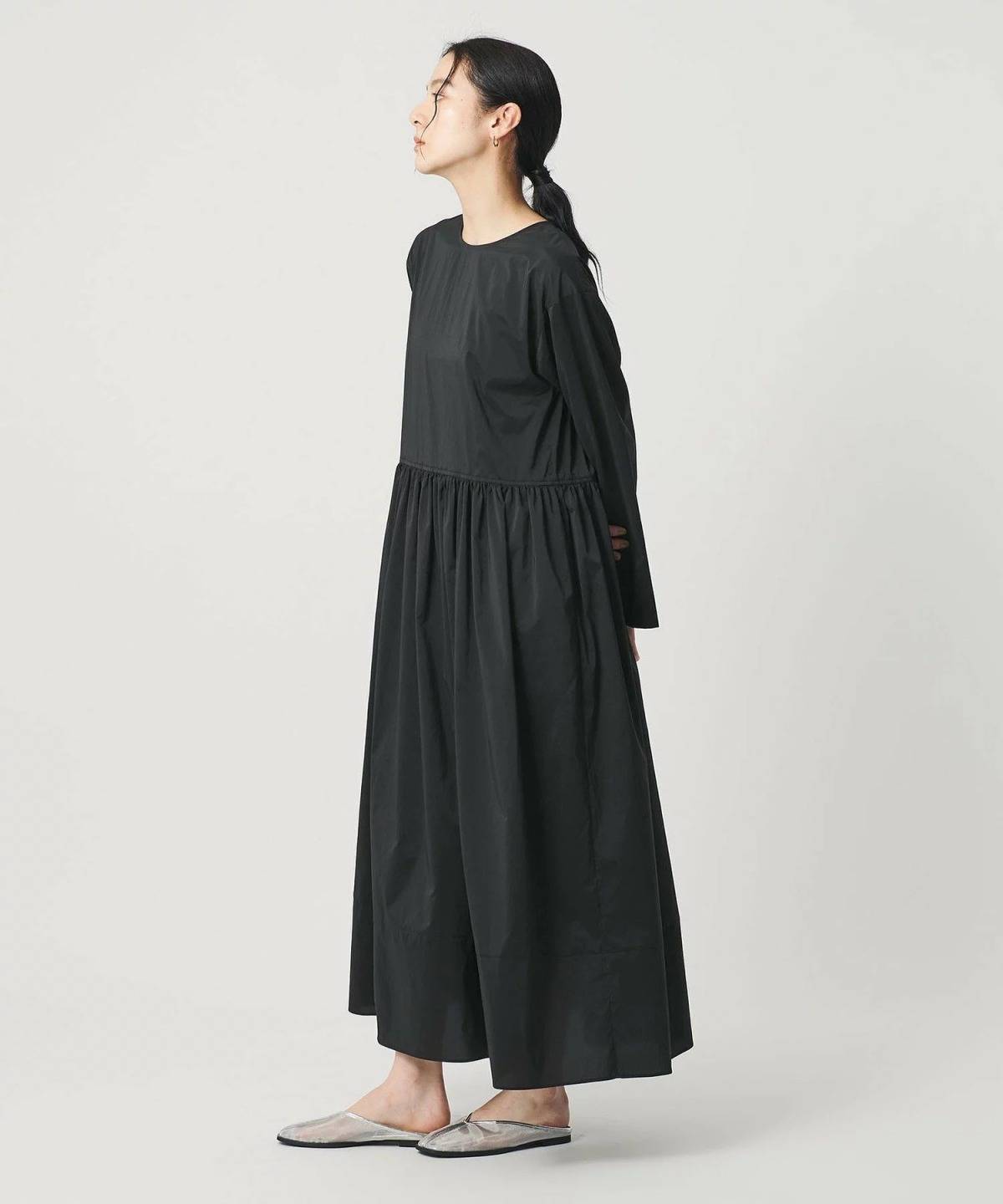 UNITED ARROWS LTD. OUTLET ポリエステル ギャザーフレアワンピース