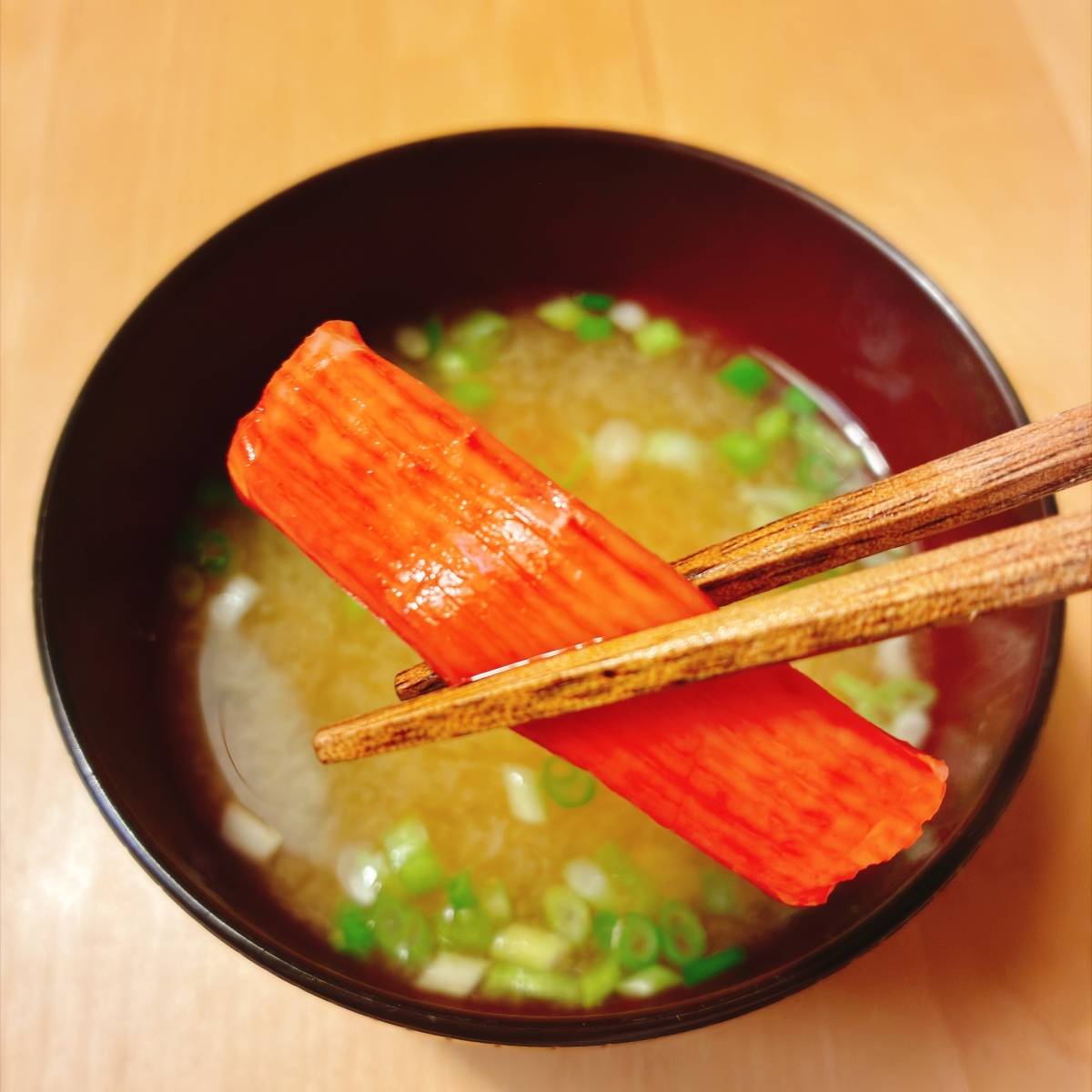 いちまさ公式の「カニかまの味噌汁」のレシピ