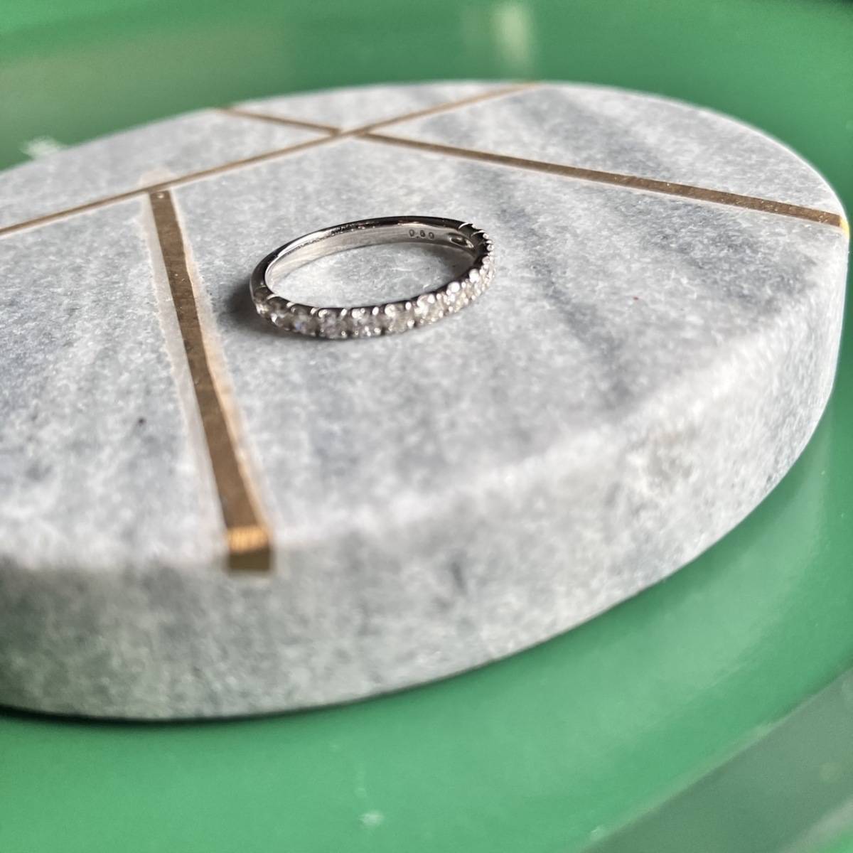エタニティジュエリー Pt950 0.5ct ダイヤモンド ハーフエタニティリング