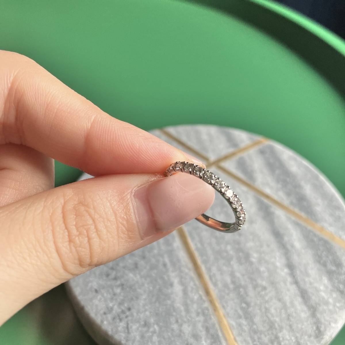 エタニティジュエリー Pt950 0.5ct ダイヤモンド ハーフエタニティリング
