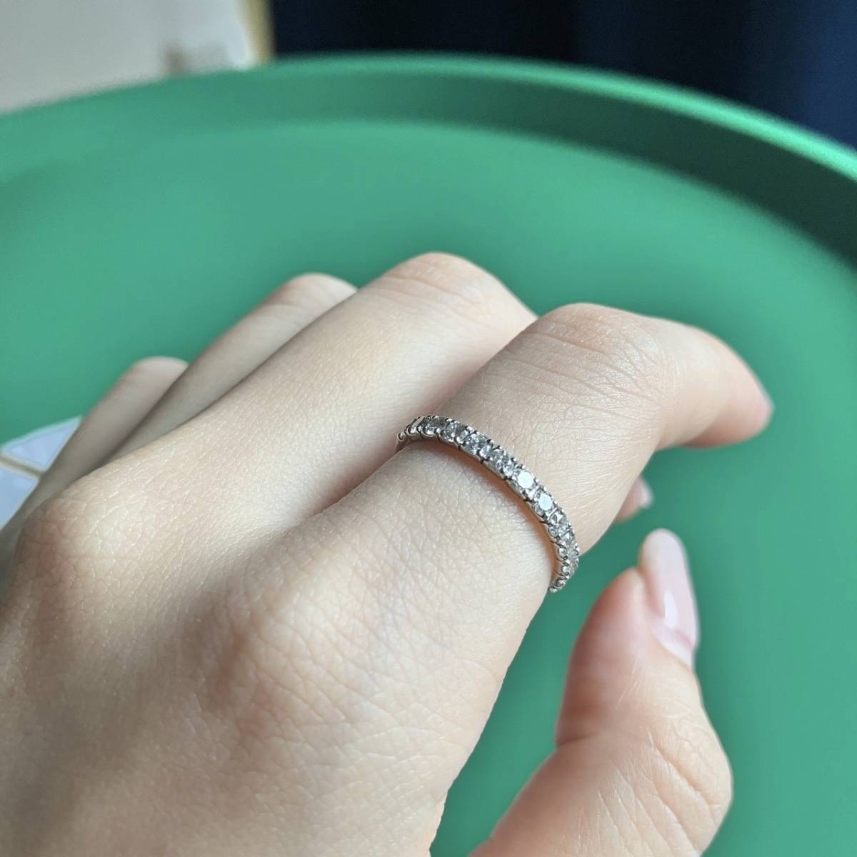 エタニティジュエリー Pt950 0.5ct ダイヤモンド ハーフエタニティリング