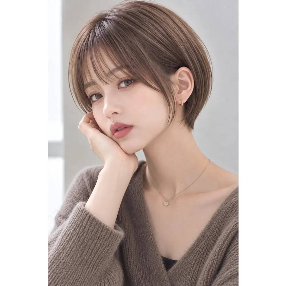 丸みのある大人ガーリーショート