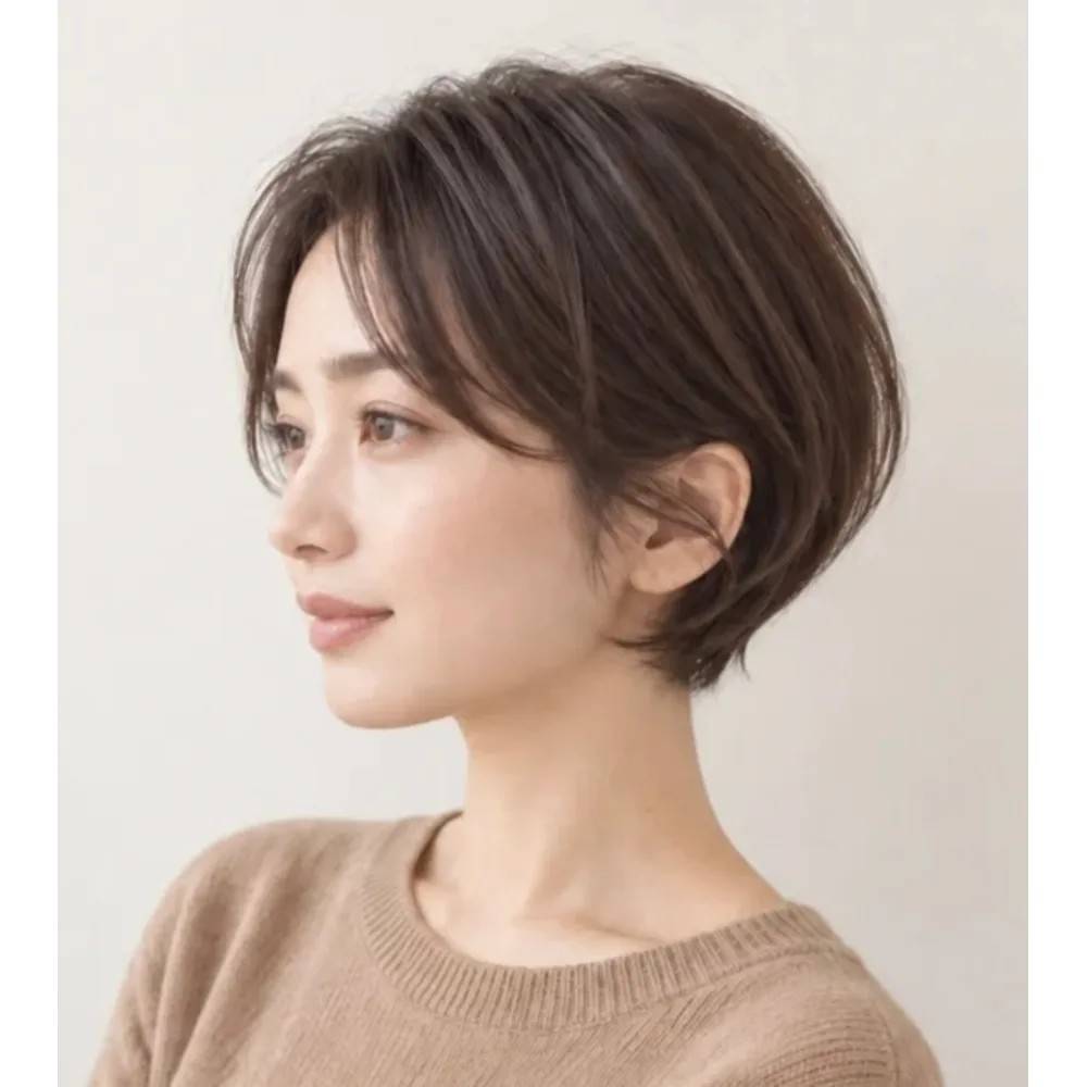 センターパートの大人ショート