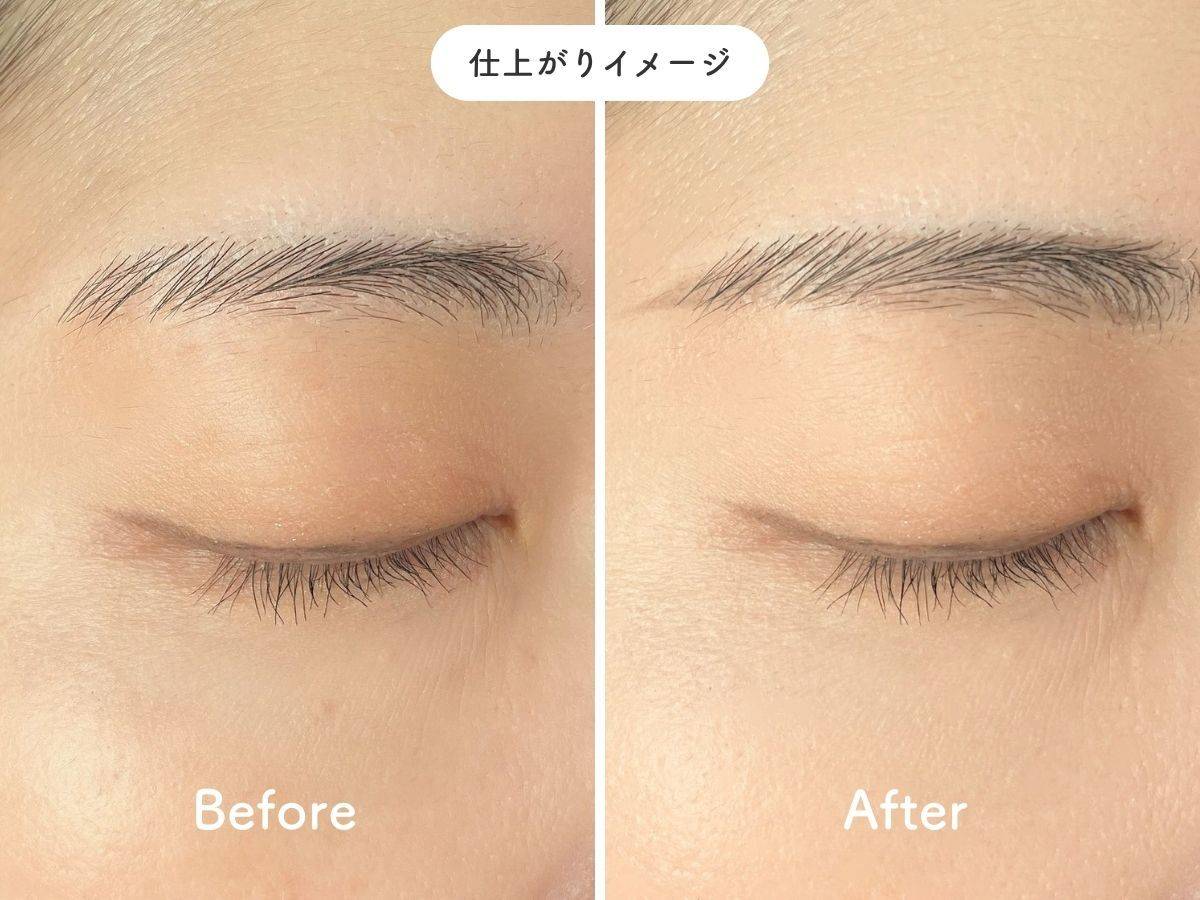 セザンヌ 超細芯ソフトアイブロウの仕上がりイメージ