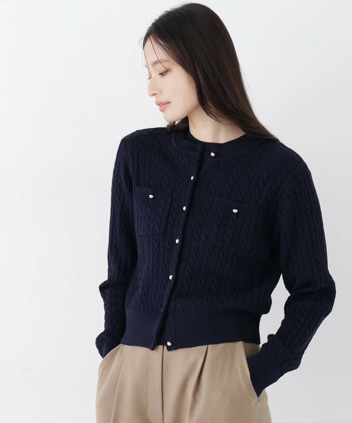 NATURAL BEAUTY BASIC ミニケーブルアンサンブル