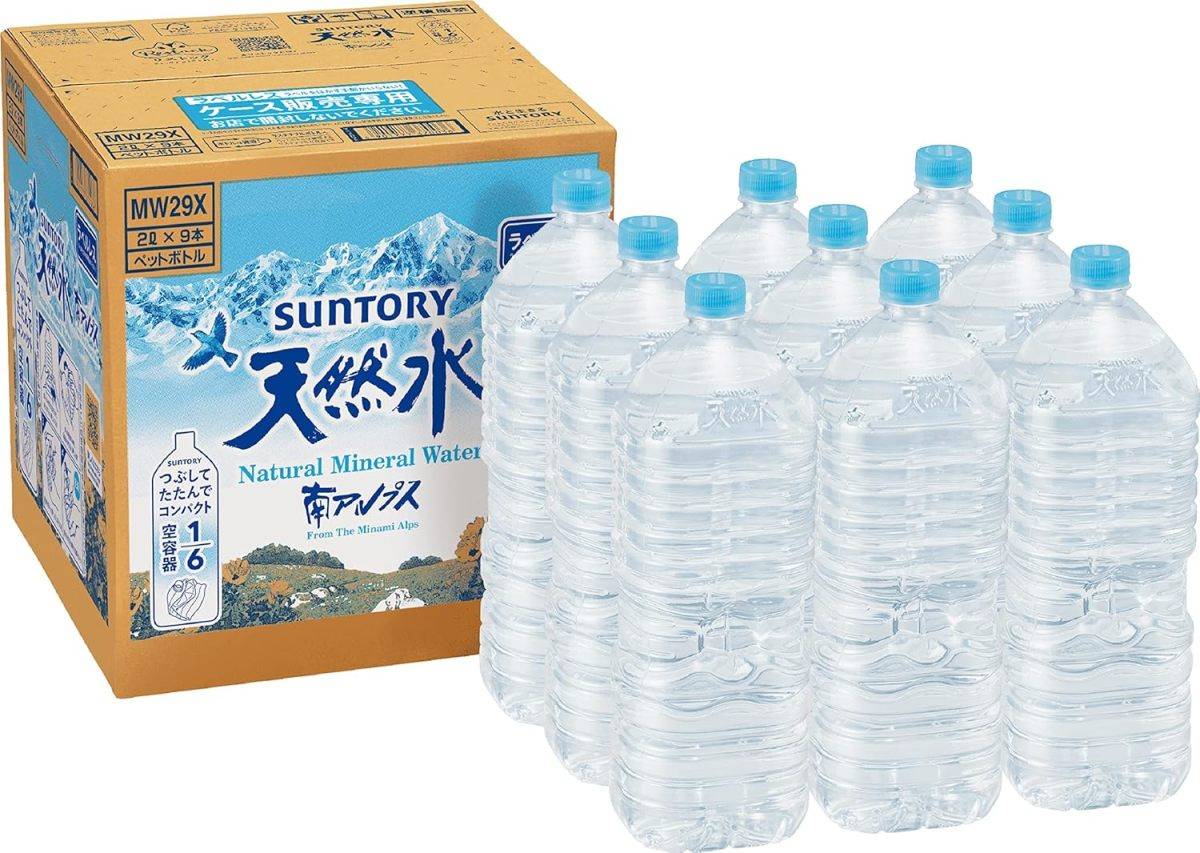 サントリー 天然水 ラベルレス 2L ×9本 南アルプス