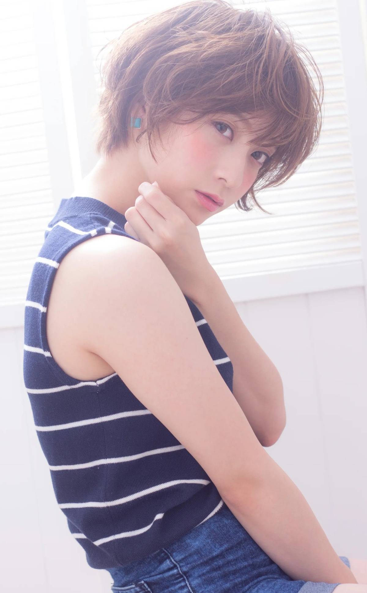 くせ毛風のショート