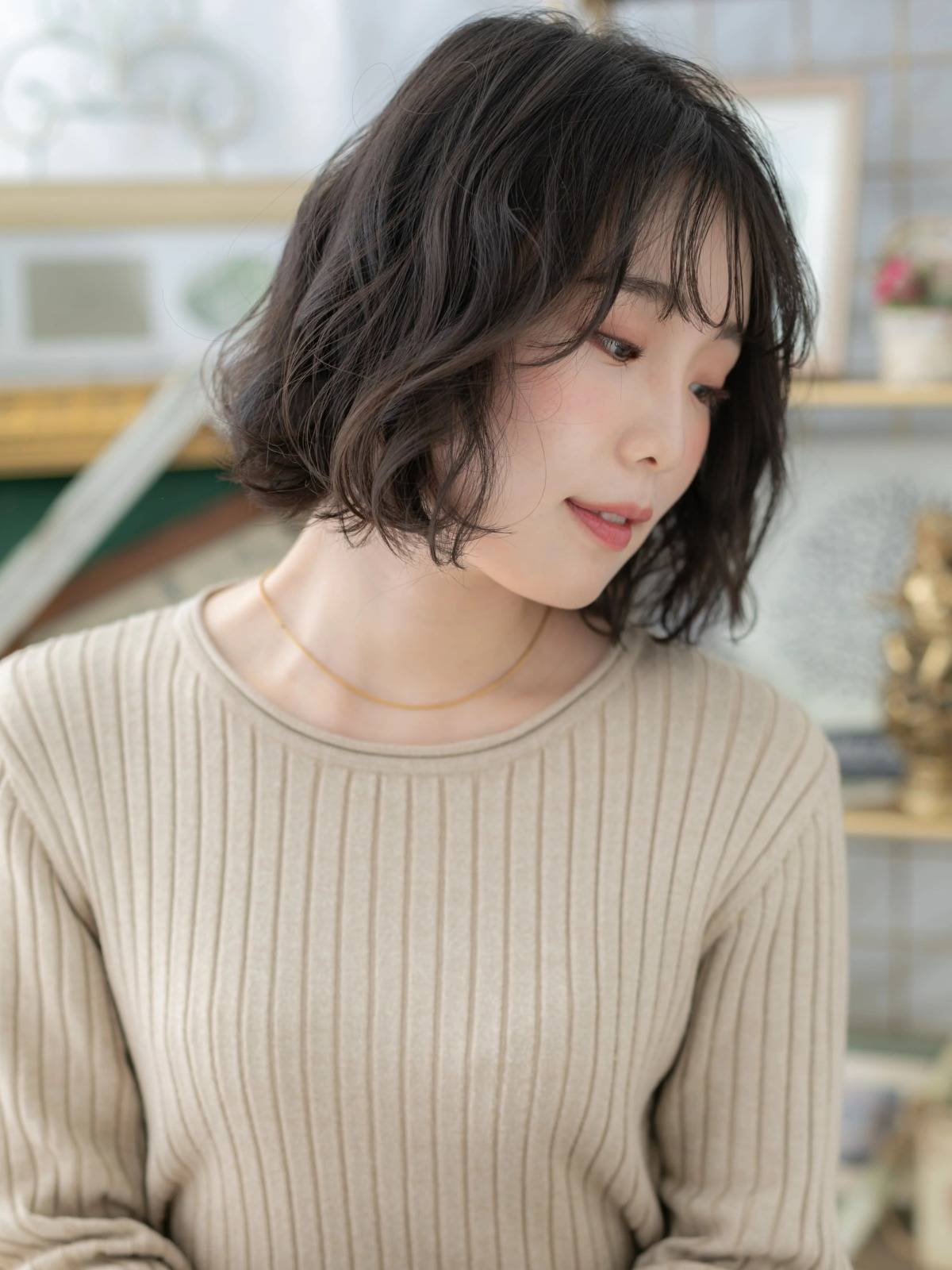 くせ毛風ふわくしゅボブ
