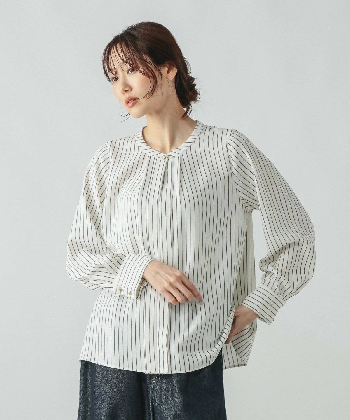 GLOBAL WORK キレイつづく2WAYタック長袖