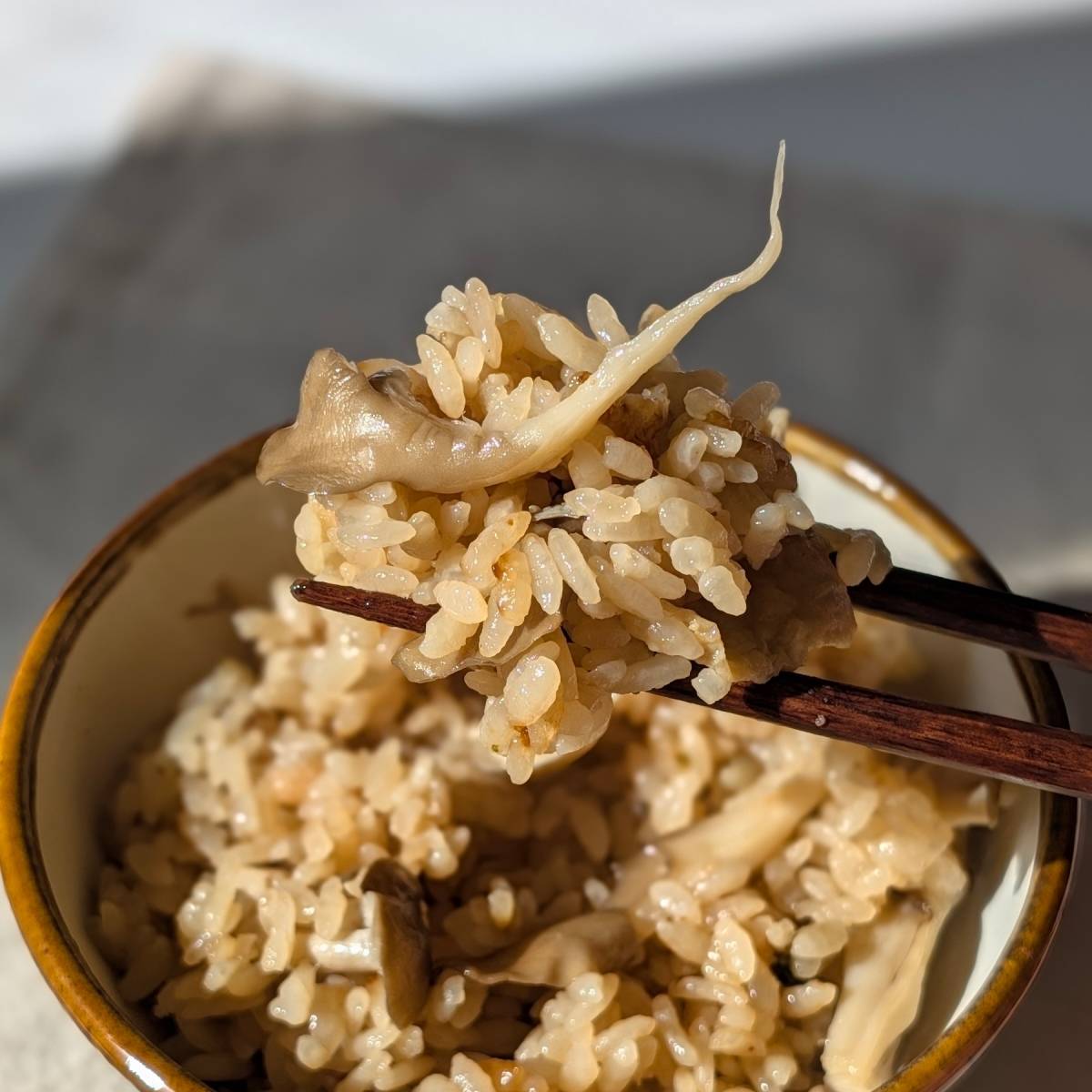 永谷園公式の「きのこの炊き込みご飯」のレシピ