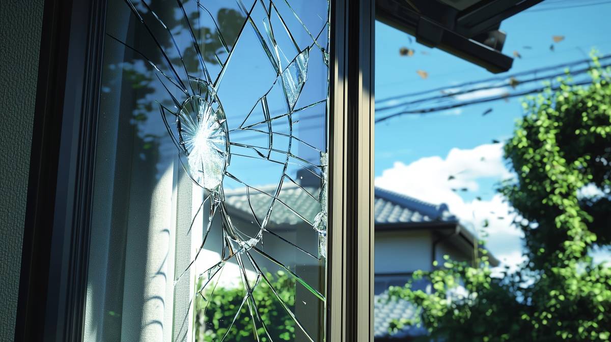窓 晩年運 下がる 割れた窓