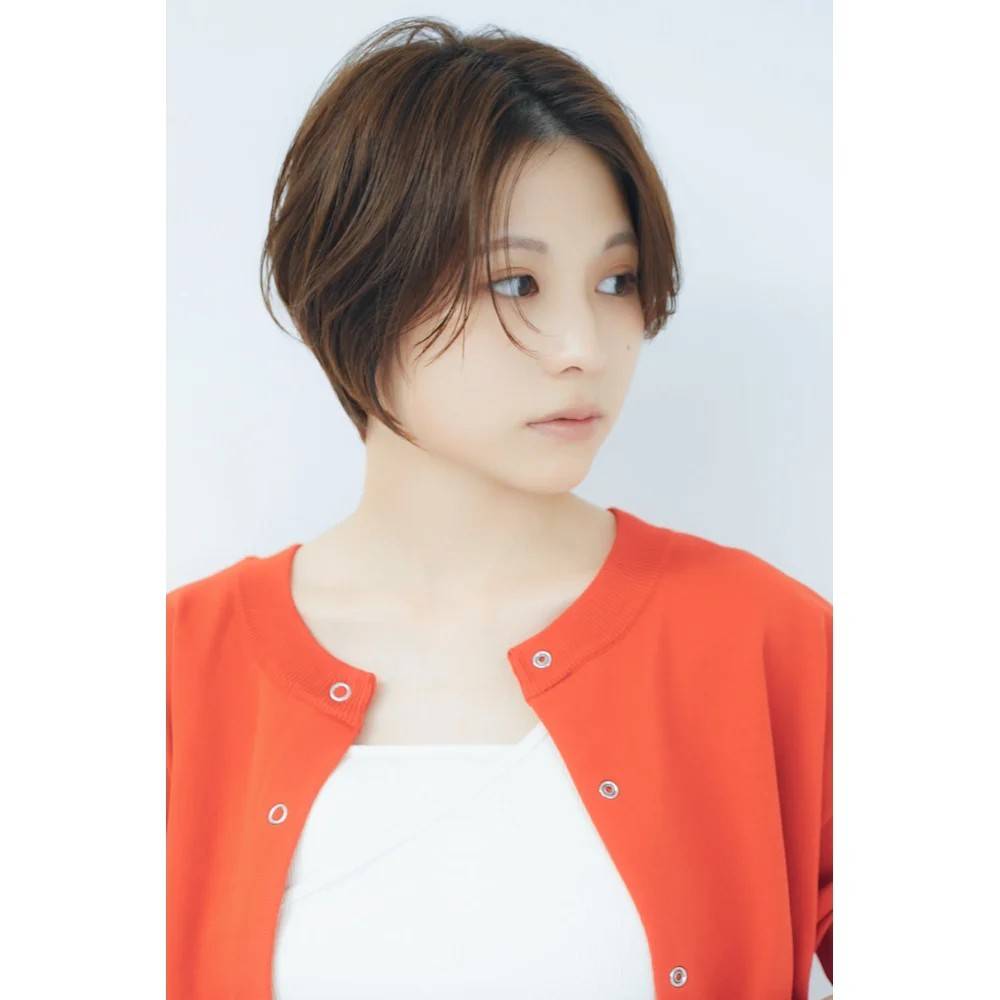 センターパートの大人クールショート