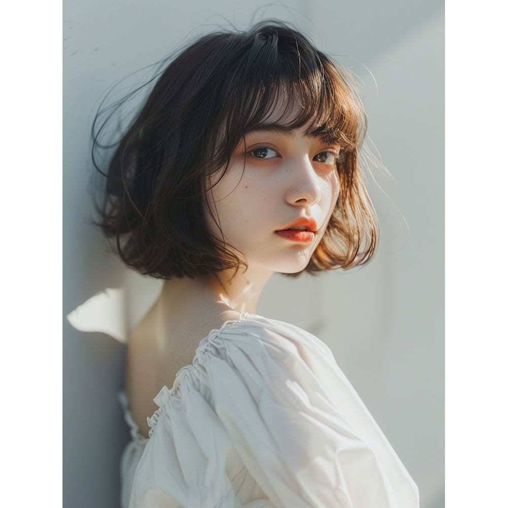 大人カジュアルな抜け感ウェーブボブ