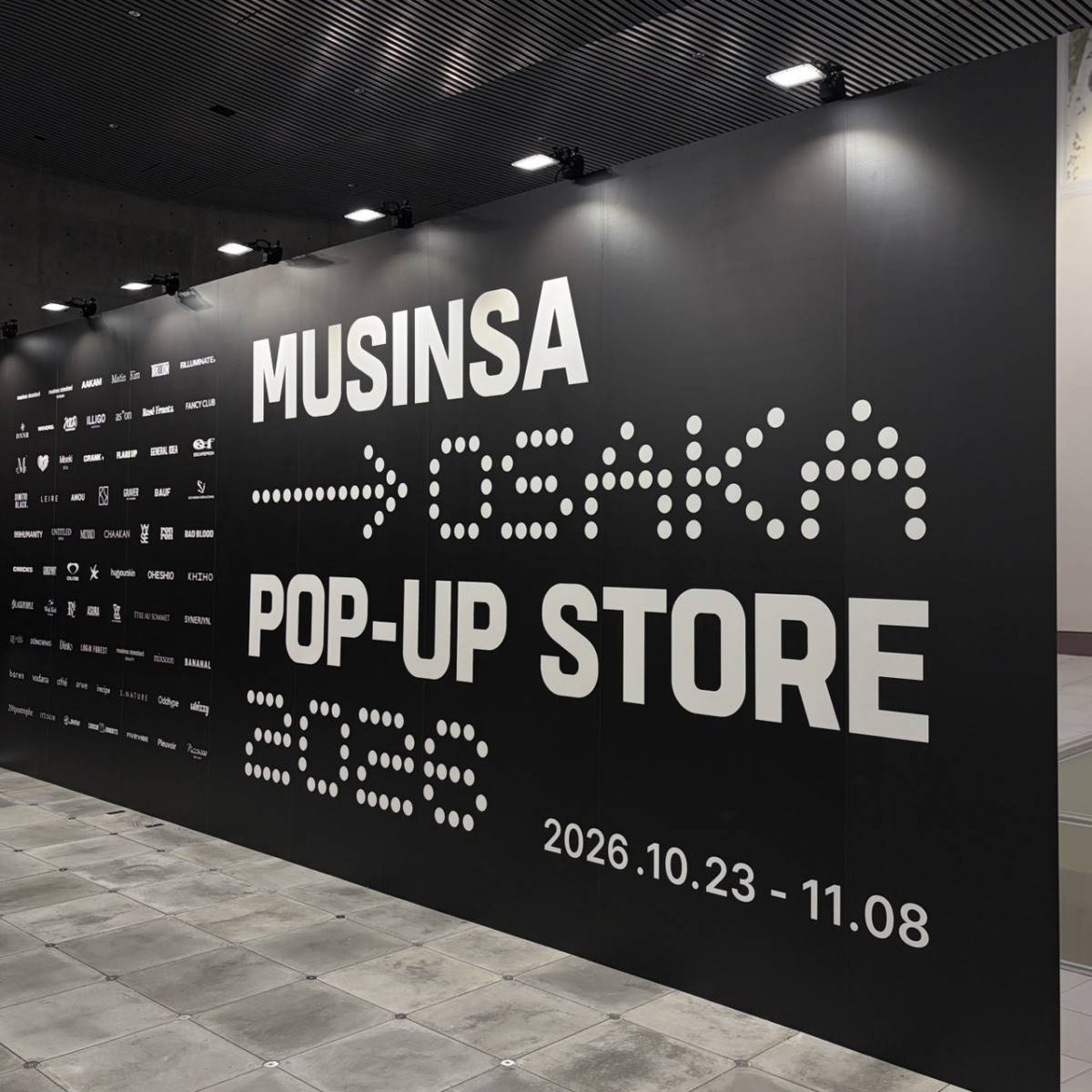 MUSINSA Osaka Pop-Up Store 2026
