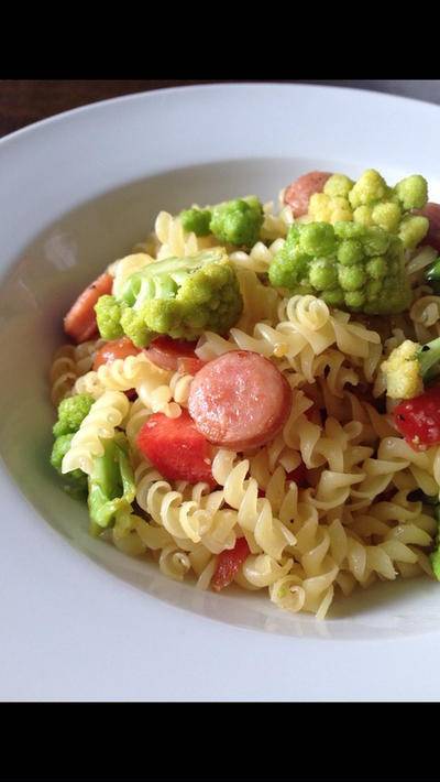 春野菜のバター醤油パスタ