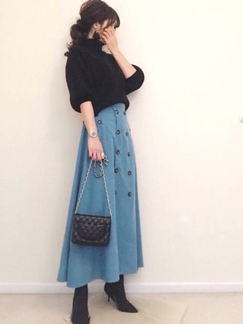 低身長さんにおすすめなマキシ丈アイテムの着こなし6選 冬はコレ 4meee