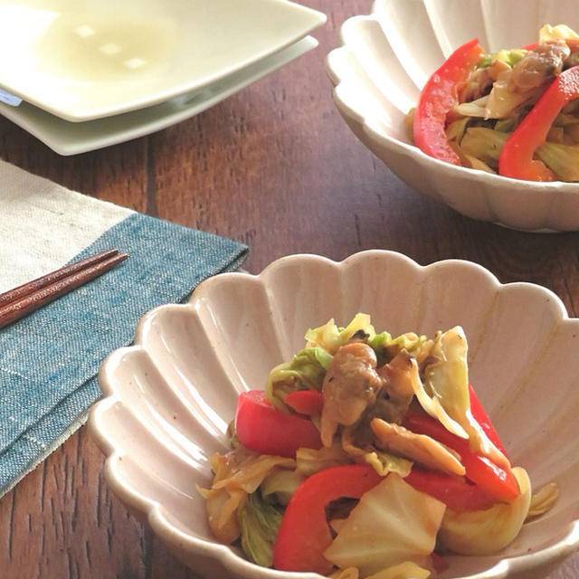 簡単副菜◎あさりとキャベツの味噌オイスター炒め