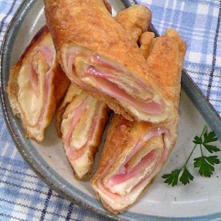 油揚げdeベーコンチーズロール♪