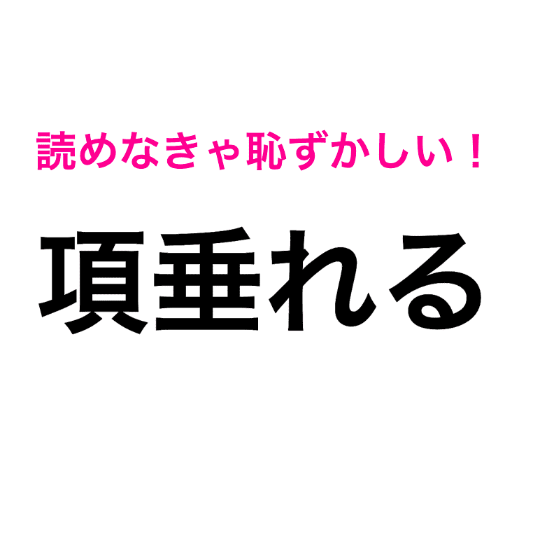 恥ずかしながら読めません 項垂れる は こうべたれる じゃない 読み間違いが多い漢字 Trill トリル