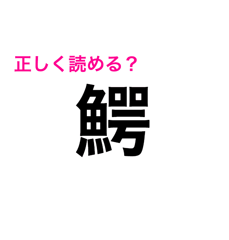 ウソ 鰐 が魚の名前じゃないなんて この漢字の読み方はなに 読めたらスゴい漢字 Trill トリル