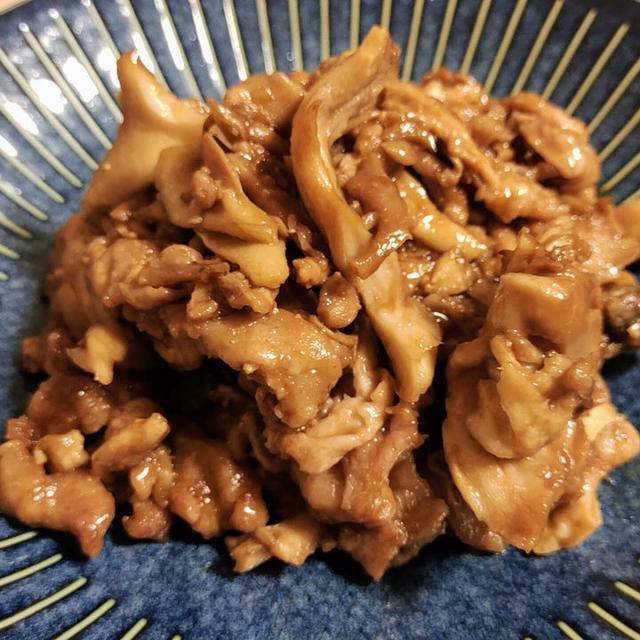 【包丁なし・ご飯に合う】豚肉と舞茸のバルサミコ炒め