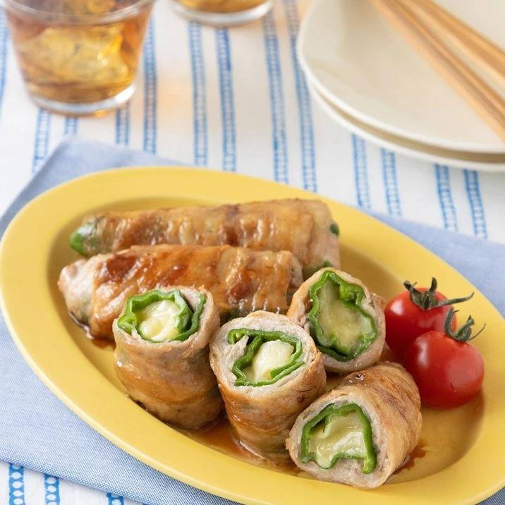 チーズとろ〜り！ピーマンの甘辛肉巻き