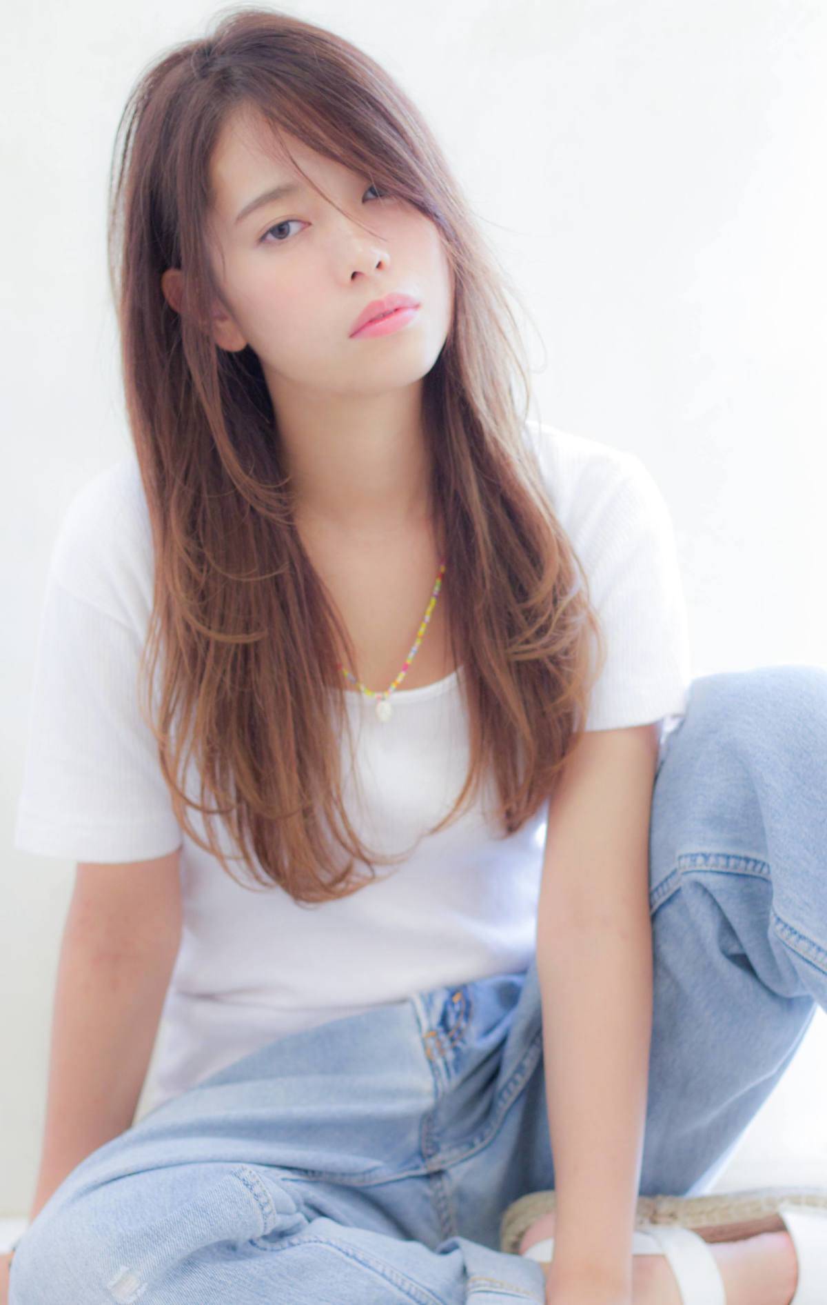 ナチュラルなストレートロング