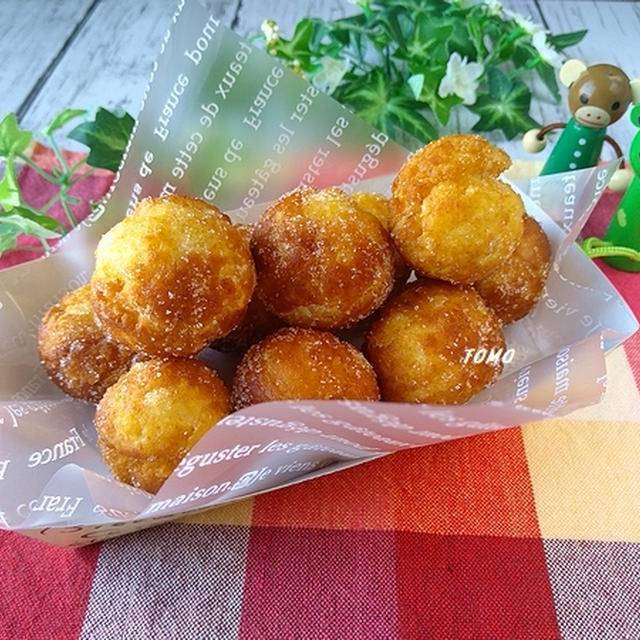 たこ焼きパーティーの〆にも♪たこ焼き器で！HMとお餅　de　サクッモチッとドーナッツ