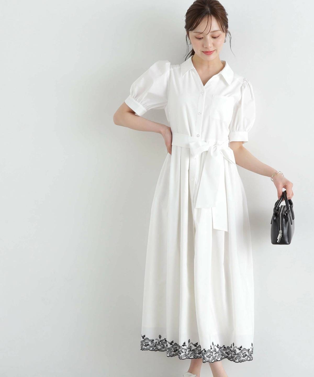 PROPORTION BODY DRESSING エンブロイダリーシャツワンピース