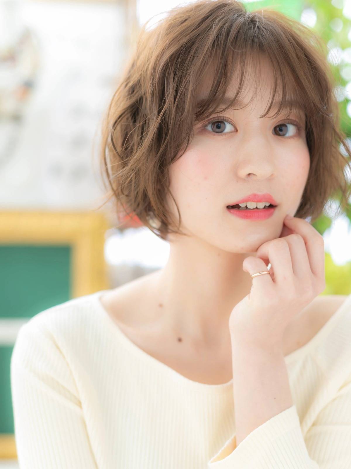ほつれ感ゆるふわボブ