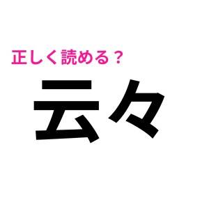 超悩ませてくるじゃん……(泣)「云々」ってなんて読む？【読めたらスゴい漢字】