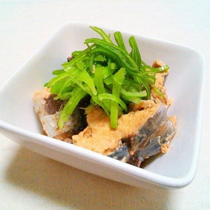 酒が進む〜！鯖の水煮缶ネギたっぷりのっけ♡