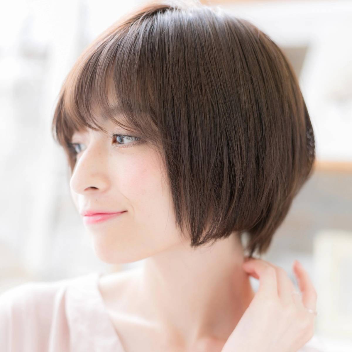 コンパクトな丸みボブ