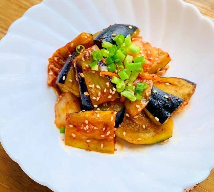 暑い夏でも食べれる！5分でできる茄子キムチ