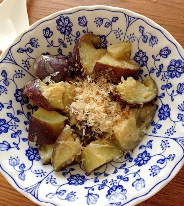 火を使わない！ナスの味噌マヨおかか和え