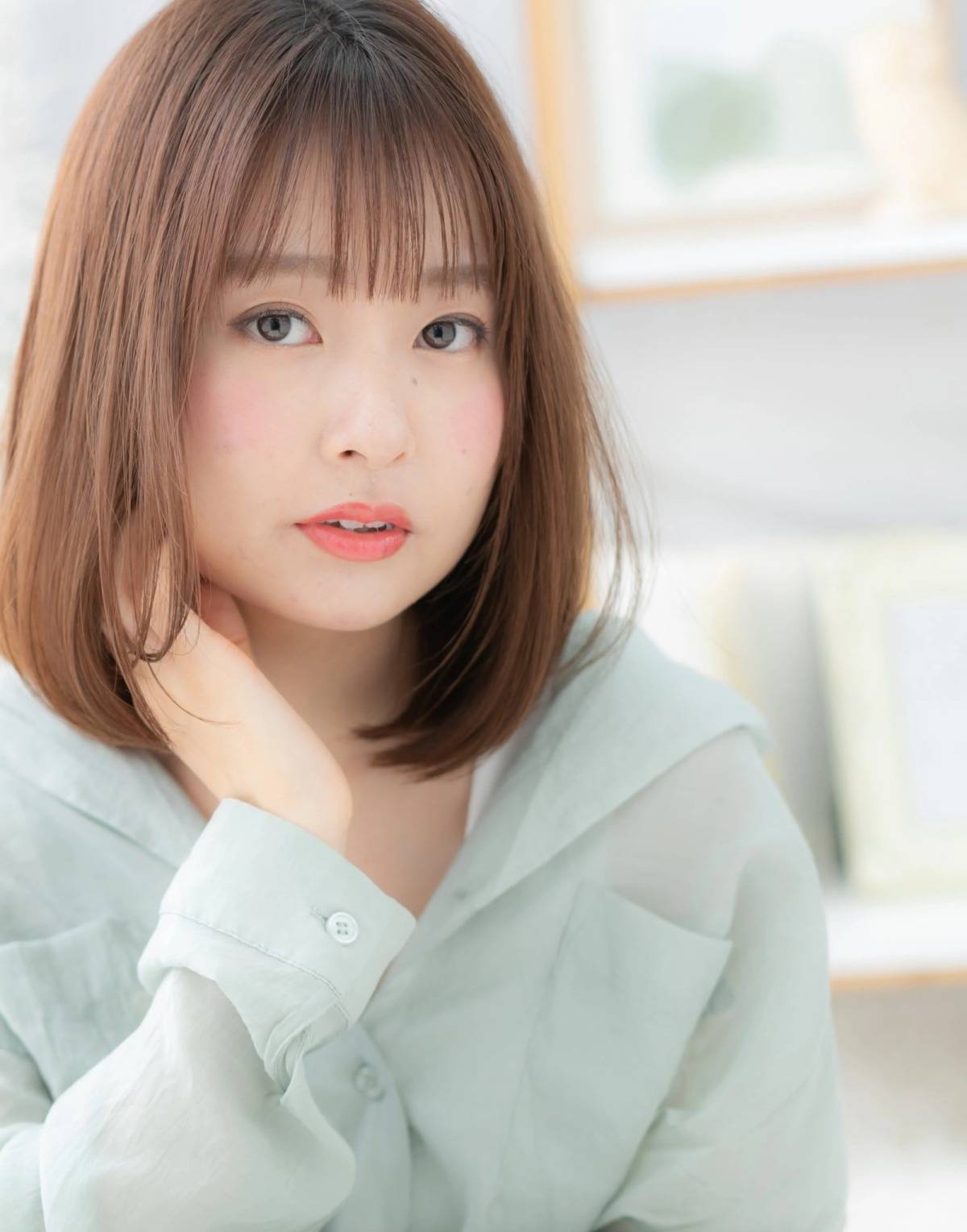 シンプルストレートロングボブ