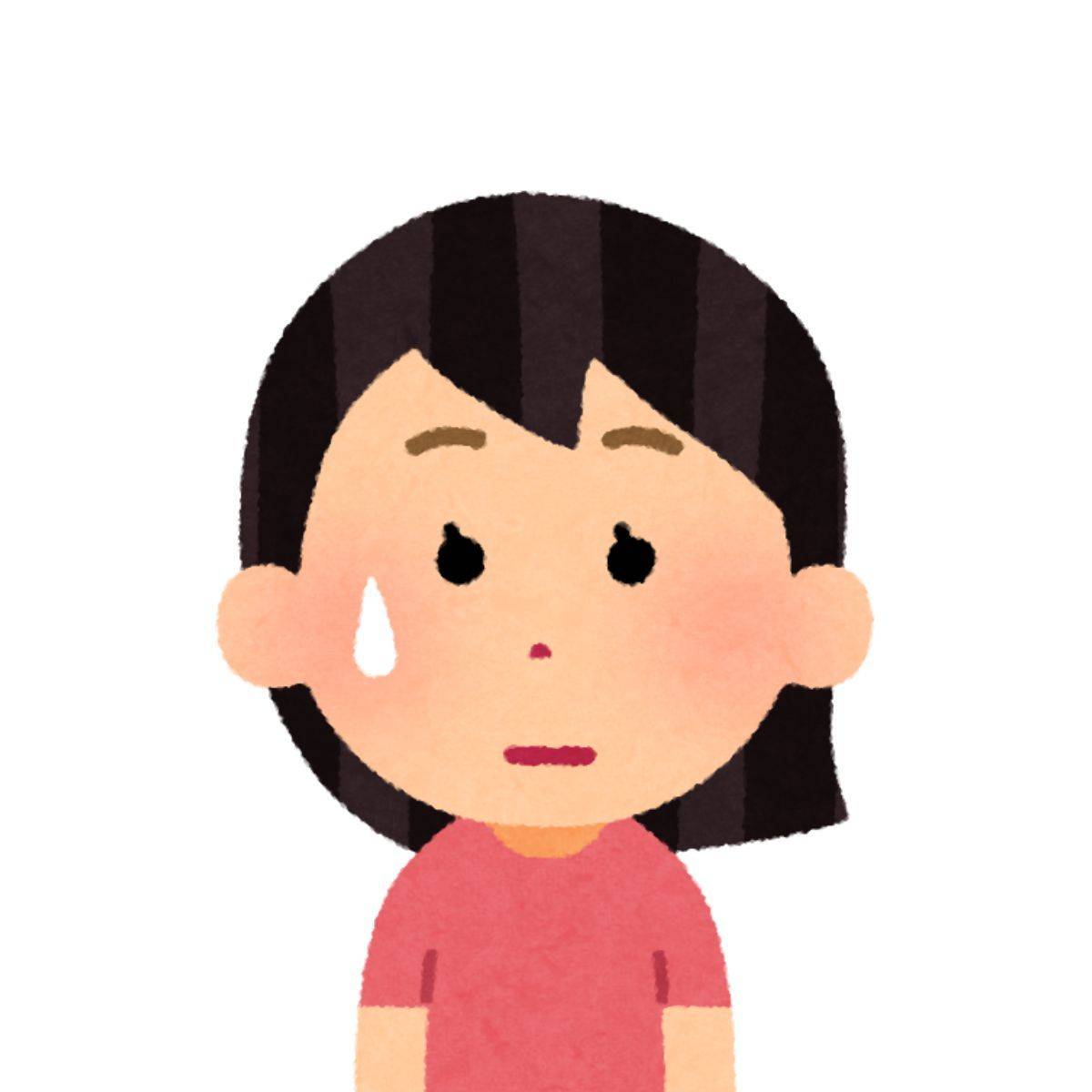 困った顔をする女性