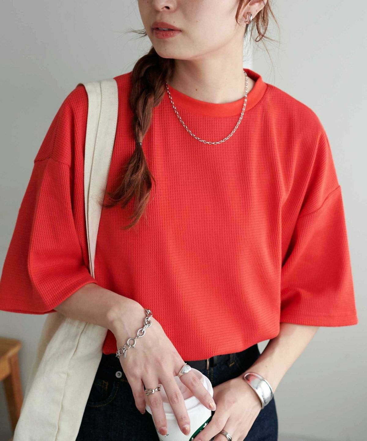 Discoat(ディスコート) 【24色展開】ワッフル半袖Tシャツ《WEB限定》