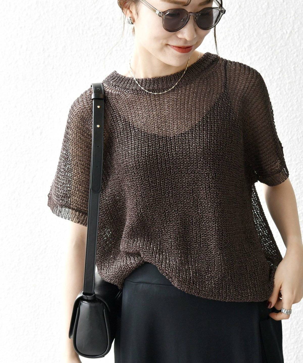 SHIPS(シップス) <手洗い可能>ギマ ワイド フレンチ シアー ニット プルオーバー