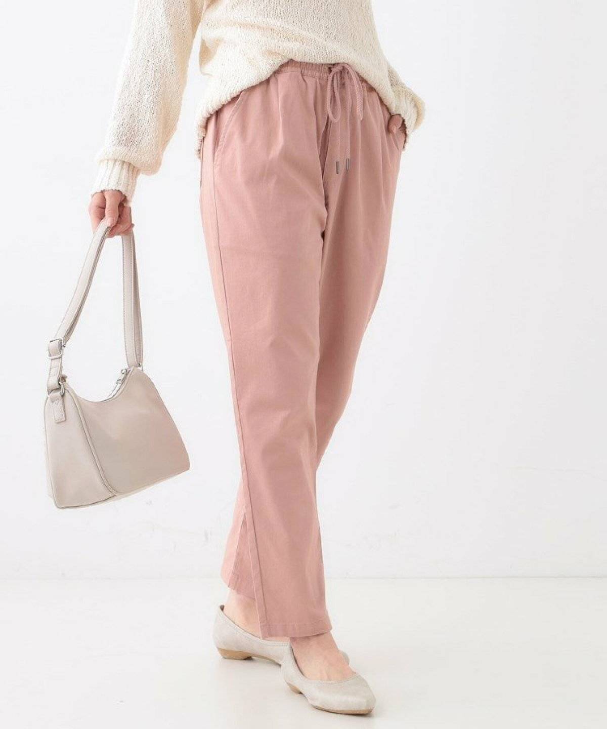 SHOO・LA・RUE(シューラルー) 綿ストレッチイージーテーパードパンツ