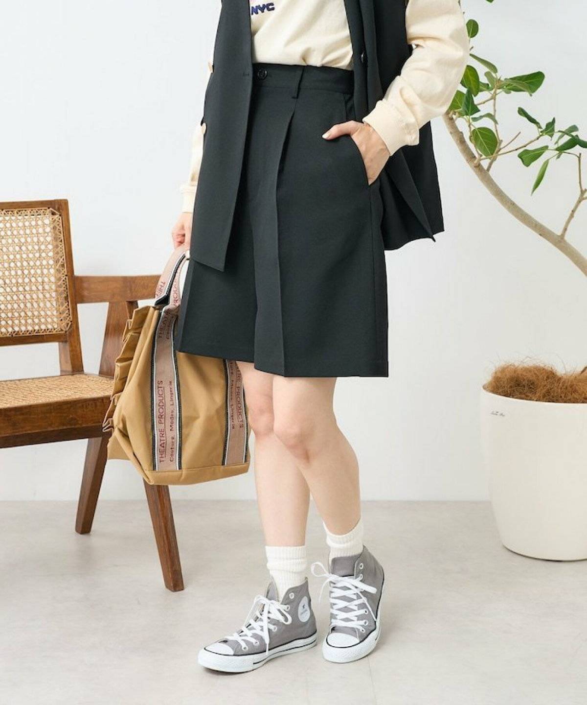 FREAK’S STORE(フリークスストア) 接触冷感/UV リネンタッチ ショートパンツ<セットアップ対応> 25SS