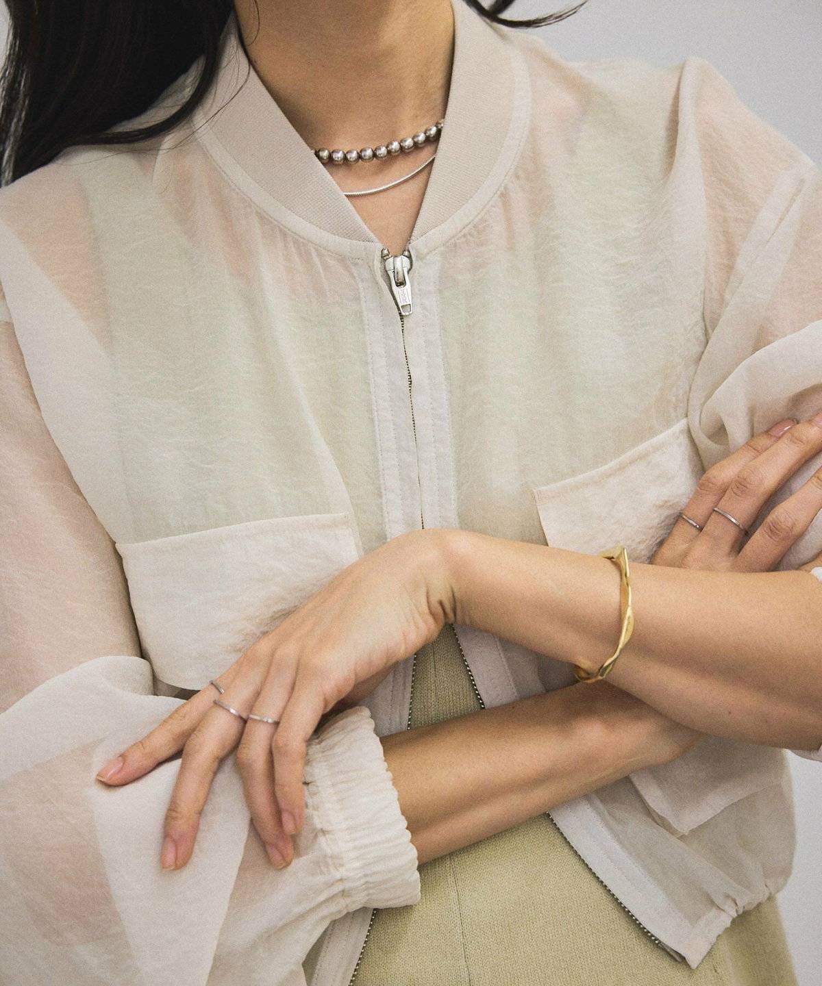 SALON adam et rope'(サロン アダム エ ロペ) [25SS]シアークロップドブルゾン 3