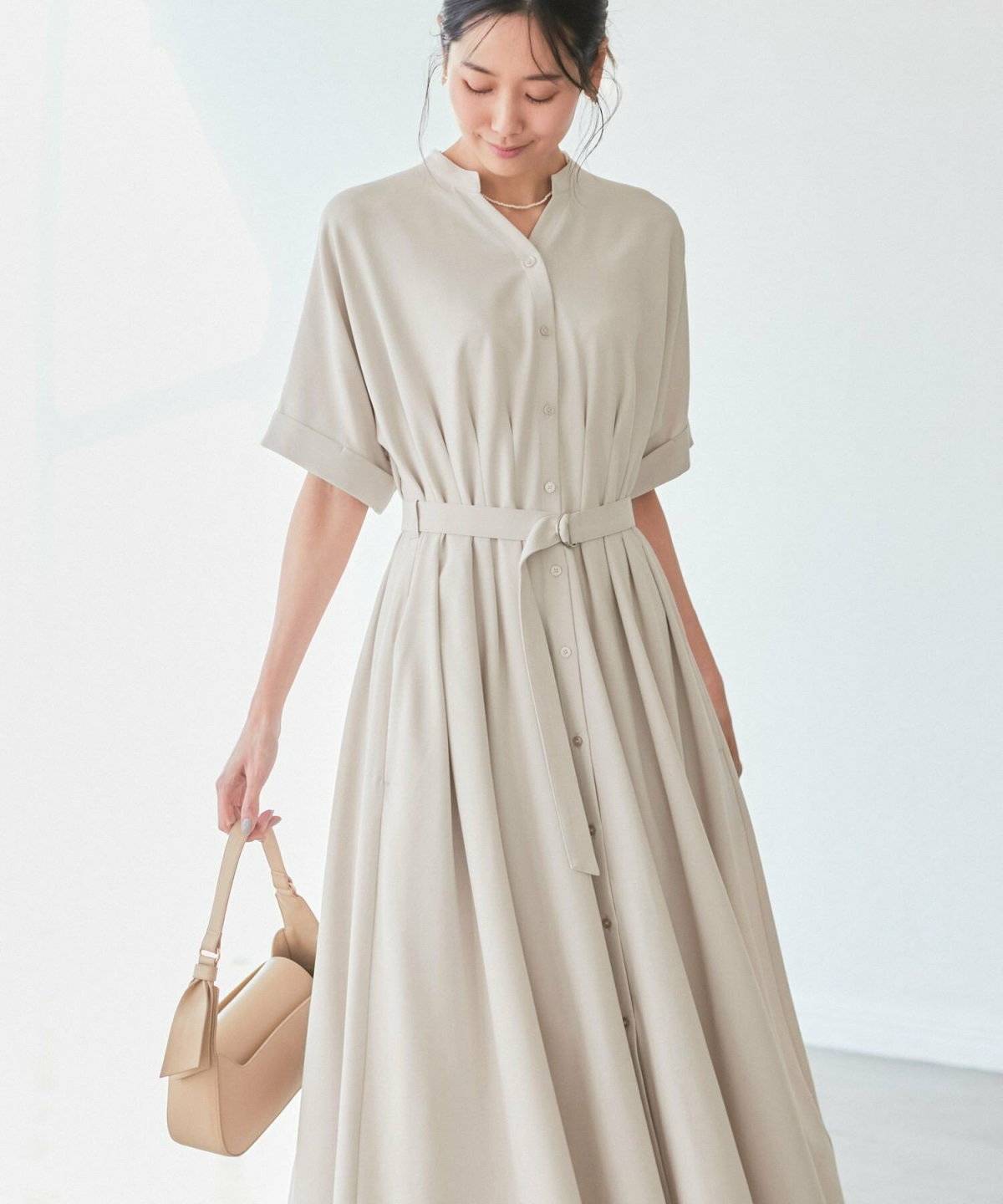 ROPE' PICNIC(ロペピクニック) シャツコンシャス半袖ワンピース