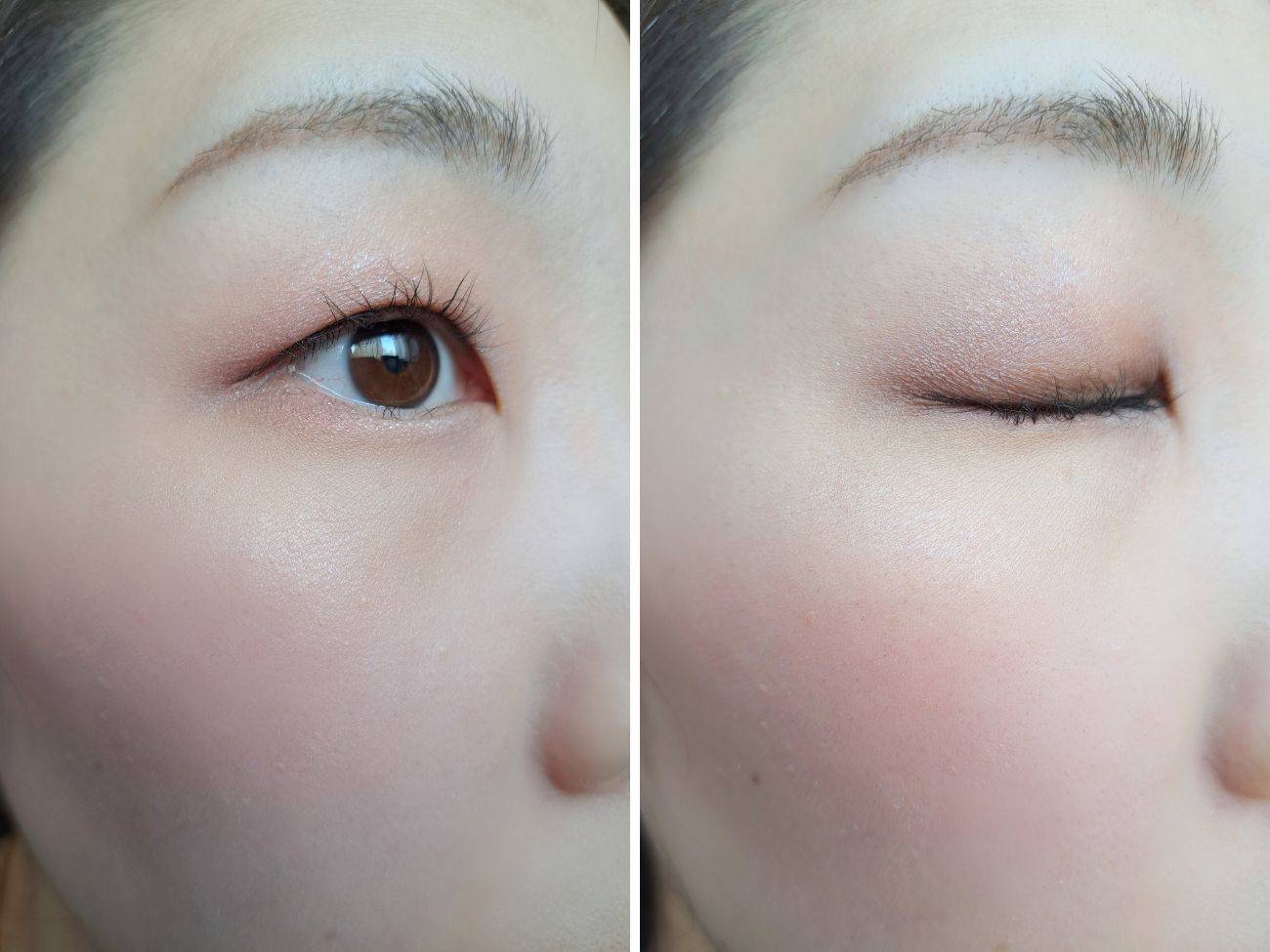 セザンヌ フェイスアイパレット  02 クラッシーピンクのメイクの仕上がり