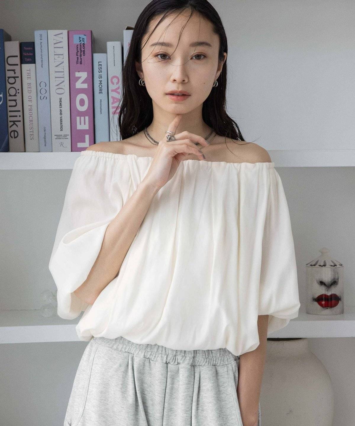 JEANASIS(ジーナシス) マルチWAYバルーンブラウスSS