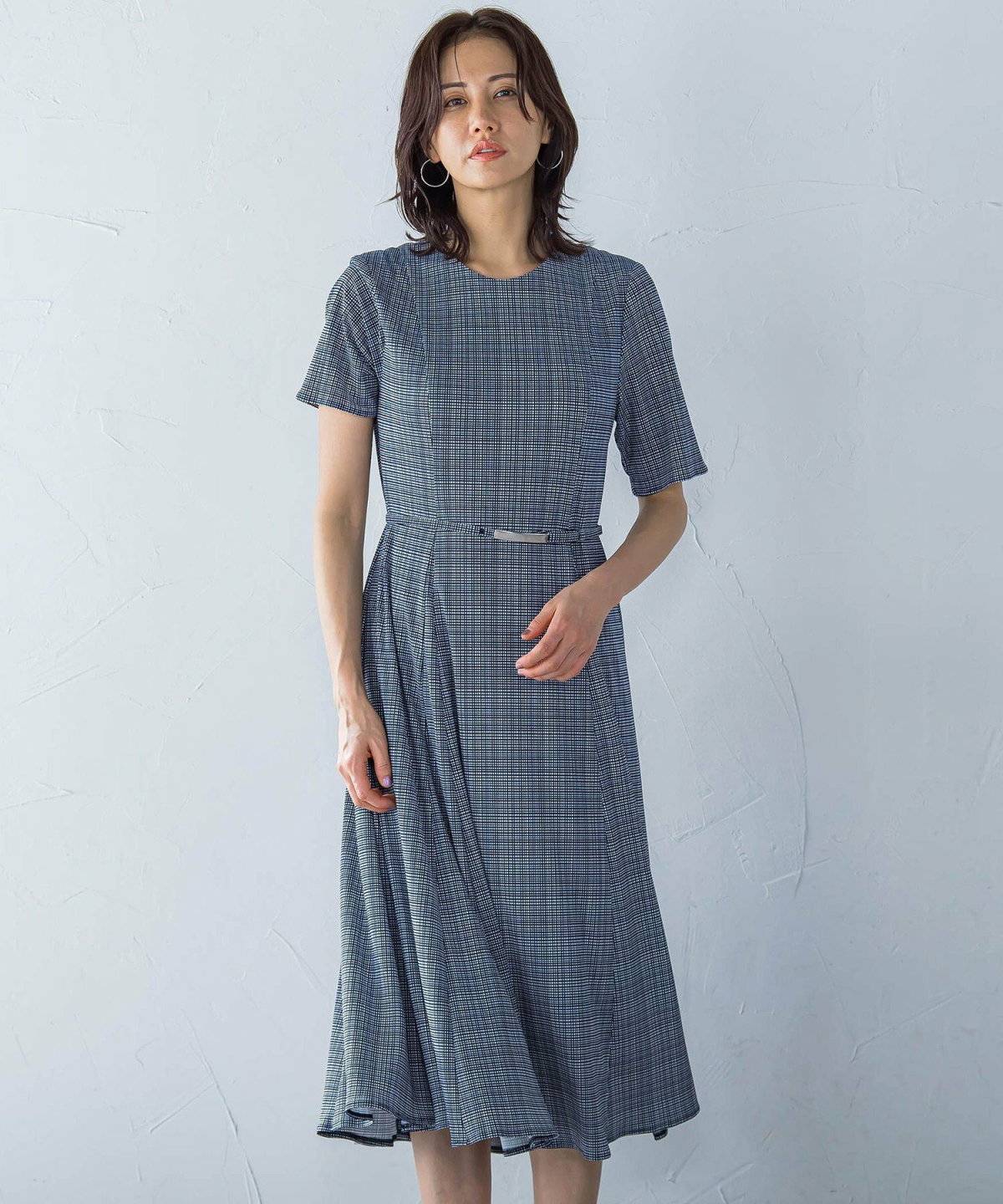 LAUTREAMONT(ロートレアモン) フィットアンドフレアワンピース≪洗濯機で洗える≫