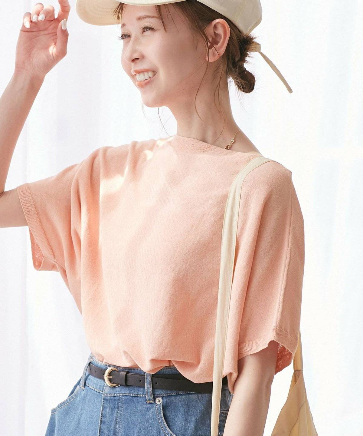 ROPE' PICNIC(ロペピクニック) コンフォートシリーズ/二の腕が隠れるニット