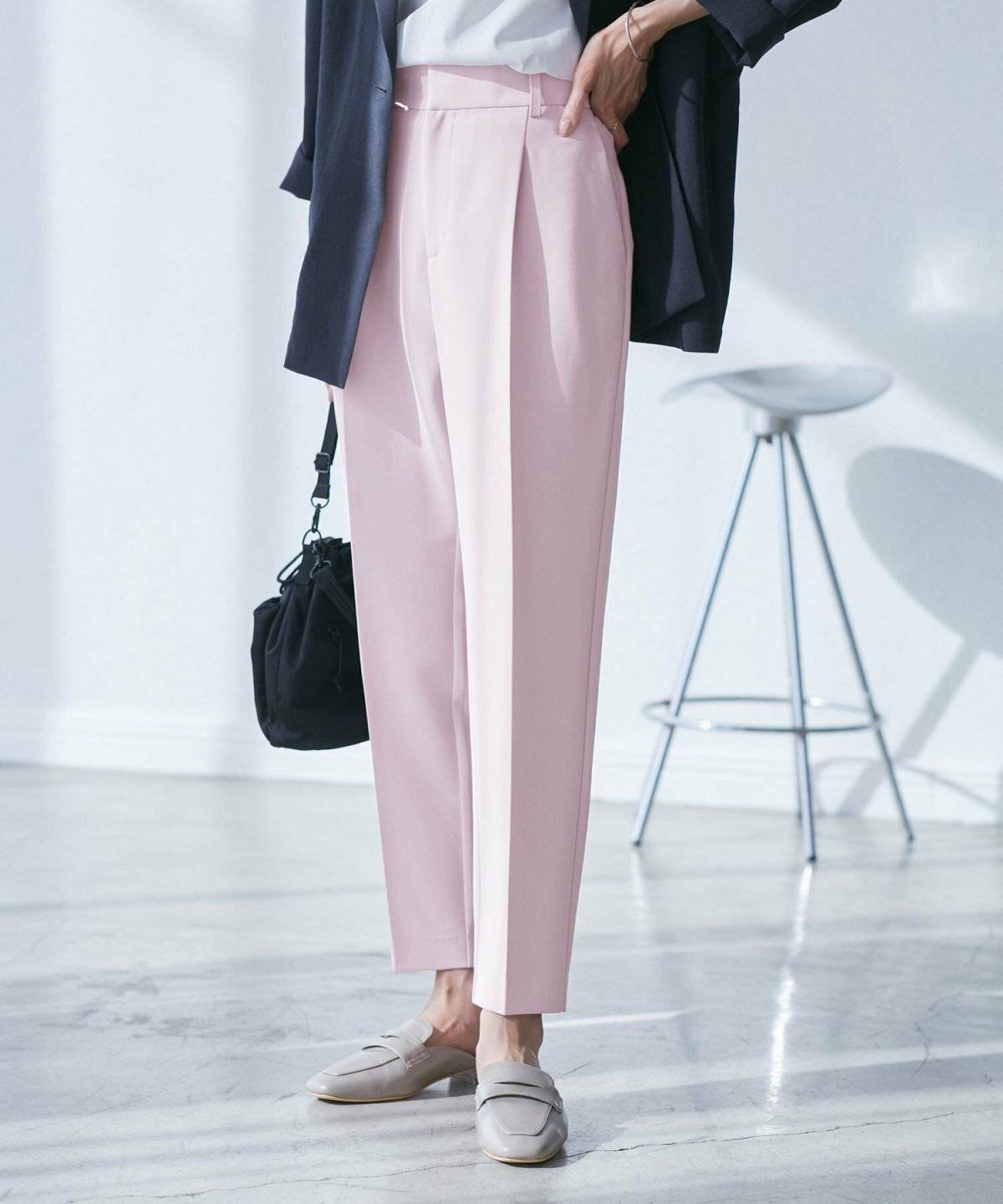 ROPE' PICNIC(ロペピクニック) 【花粉ガード・UVカット】360°ウルトラストレッチ テーパードスラックスパンツ